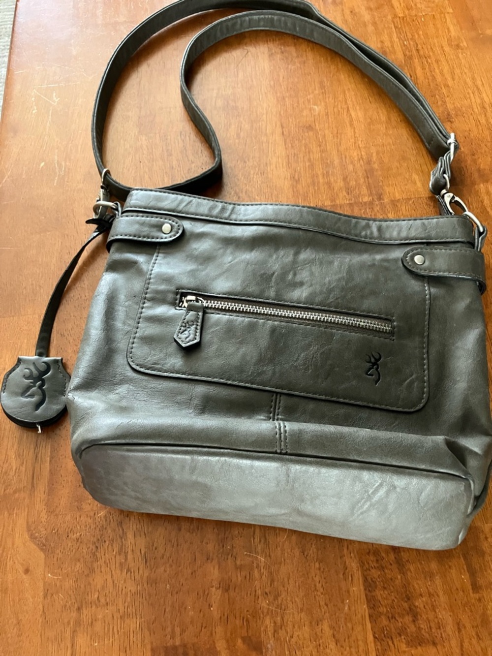 Browning Leather Crossbody Bag in Olive Green
